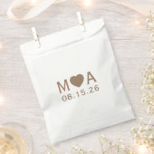 Sachets En Papier Mariage Couple Monogram Love Heart (Coupé)