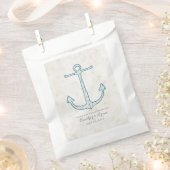 Sachets En Papier Mariage d'Ancres Royal Blue Rustic (Coupé)