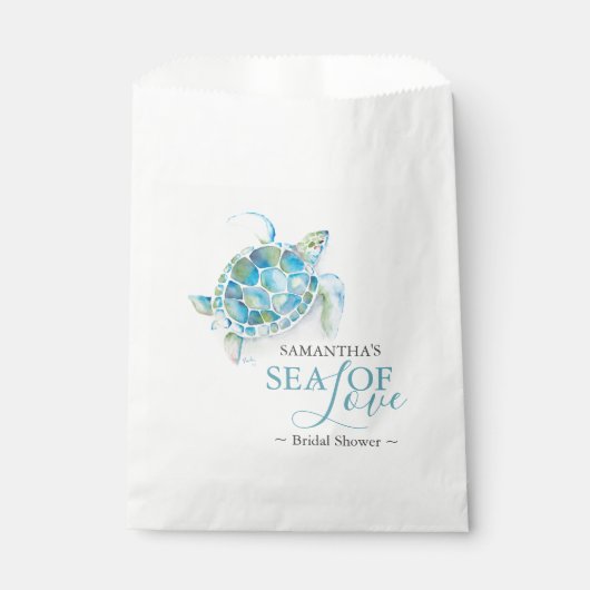 Sachets En Papier Mariage dans la mer d'amour (Devant)