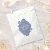Sachets En Papier Mariage d'aquarelle bleu foncé (Coupé)