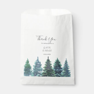 Sachets En Papier Mariage d'aquarelle d'hiver