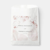 Sachets En Papier Mariage d'aquarelle d'orchidée rose poussiéreux (Devant)