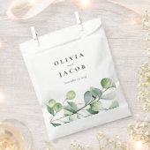 Sachets En Papier Mariage d'aquarelle Eucalyptus vert (Coupé)