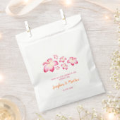 Sachets En Papier Mariage d'aquarelle rose Sunset Plumeria (Coupé)