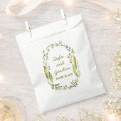 Sachets En Papier Mariage d'aquarelle rustique en bois (Coupé)