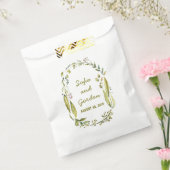 Sachets En Papier Mariage d'aquarelle rustique en bois (Scellé)