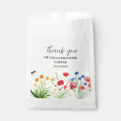 Sachets En Papier Mariage d'aquarelle Rustique Fleur sauvage Garden (Devant)