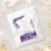 Sachets En Papier Mariage d'aquarelle ultra violet élégant (Coupé)