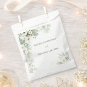 Sachets En Papier Mariage d'aquarelle vert pâle rose à (Coupé)