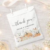 Sachets En Papier Mariage d'automne | Citrouilles à l'aquarelle (Coupé)