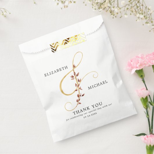 Sachets En Papier Mariage de automne botanique simple et élégant (Scellé)