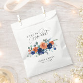 Sachets En Papier Mariage de automne de la marine Burnt Orange Flora (Coupé)