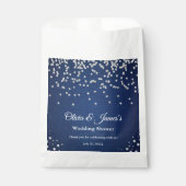 Sachets En Papier Mariage de Blue Denim Diamonds Perles Couple (Devant)