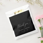 Sachets En Papier Mariage de calligraphie noire Merci (Scellé)