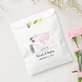 Sachets En Papier Mariage de carte d'embarquement de destination (Scellé)