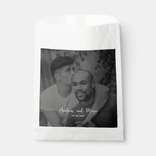 Sachets En Papier Mariage de carte d'embarquement de destination pho (Devant)