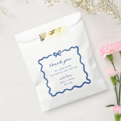 Sachets En Papier Mariage de charpente à mâchoires dessinées en bleu (Scellé)