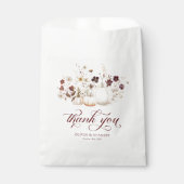 Sachets En Papier Mariage de citrouille d'automne rustique (Devant)