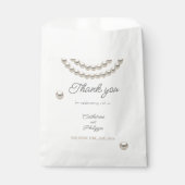 Sachets En Papier Mariage de collier de perle d'argent (Devant)
