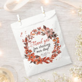 Sachets En Papier Mariage de courge Florale Orange (Coupé)