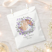 Sachets En Papier Mariage de couronnes florales pourpres (Coupé)