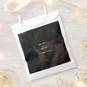 Sachets En Papier Mariage de couverture photo Black Gold moderne