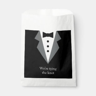 Sachets En Papier Mariage de Cravate noire Tuxedo