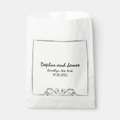 Sachets En Papier Mariage de dessin de cygne manuscrit simple et int (Devant)