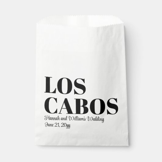 Sachets En Papier Mariage de destination personnalisée Bienvenue à L (Devant)