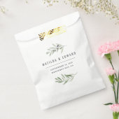 Sachets En Papier Mariage de feuillage minime d'olivier moderne (Scellé)