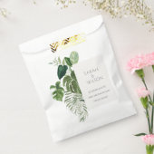 Sachets En Papier Mariage de feuillage tropical moderne Palm Green (Scellé)