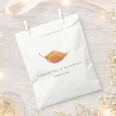 Sachets En Papier Mariage de feuille orange d'aquarelle automnale (Coupé)