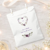 Sachets En Papier Mariage de fleur violet délicat aux pivoines roses (Coupé)