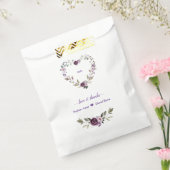 Sachets En Papier Mariage de fleur violet délicat aux pivoines roses (Scellé)