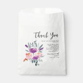Sachets En Papier Mariage de fleurs aquarelle (Devant)
