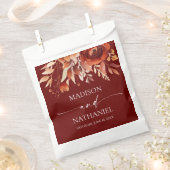 Sachets En Papier Mariage de fleurs Brown rouillées de Bourgogne (Coupé)