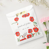 Sachets En Papier Mariage de fleurs de pavot rouge (Scellé)