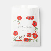 Sachets En Papier Mariage de fleurs de pavot rouge (Devant)