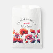 Sachets En Papier Mariage de fleurs de Red Poppies (Devant)