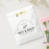 Sachets En Papier Mariage de fleurs modernes Monogramme Merci (Scellé)