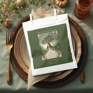 Sachets En Papier mariage de forêt médiévale Whimsical vert