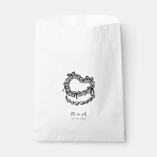Sachets En Papier Mariage de gâteau à main fantaisie (Devant)
