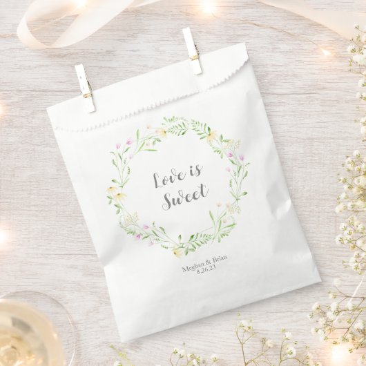 Sachets En Papier Mariage de germe floral rustique (Coupé)