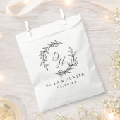 Sachets En Papier Mariage de germes floraux Monogramme initial (Coupé)