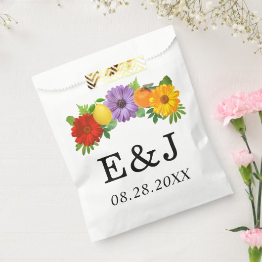 Sachets En Papier Mariage de jardin floral de agrumes (Scellé)