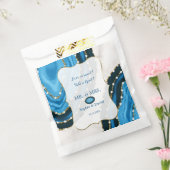 Sachets En Papier Mariage de l'agate Pearles de couleur bleu marine (Scellé)