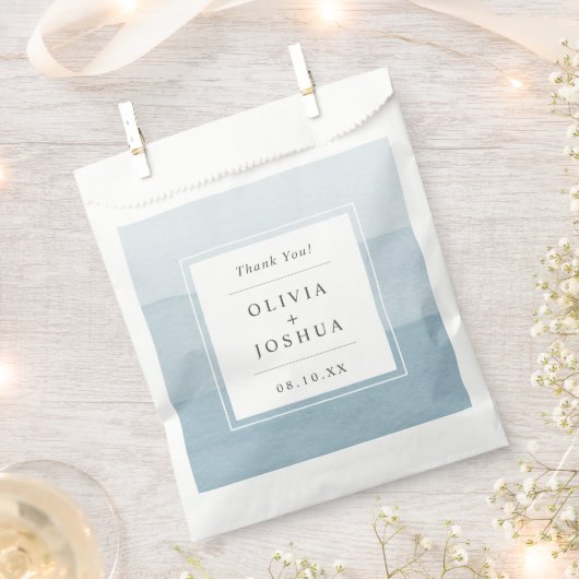 Sachets En Papier Mariage de Merci Blue Ombre (Coupé)