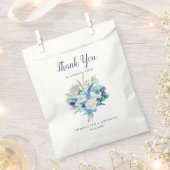 Sachets En Papier Mariage de Merci classique aux fleurs blanches (Coupé)