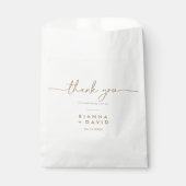 Sachets En Papier Mariage de Merci classique Gold (Devant)