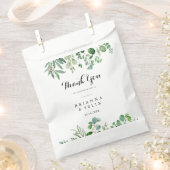 Sachets En Papier Mariage de Merci de calligraphie Eucalyptus vert (Coupé)
